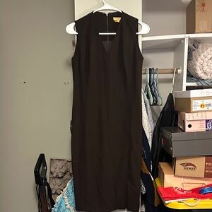 Donna Karan brown Midi Dress